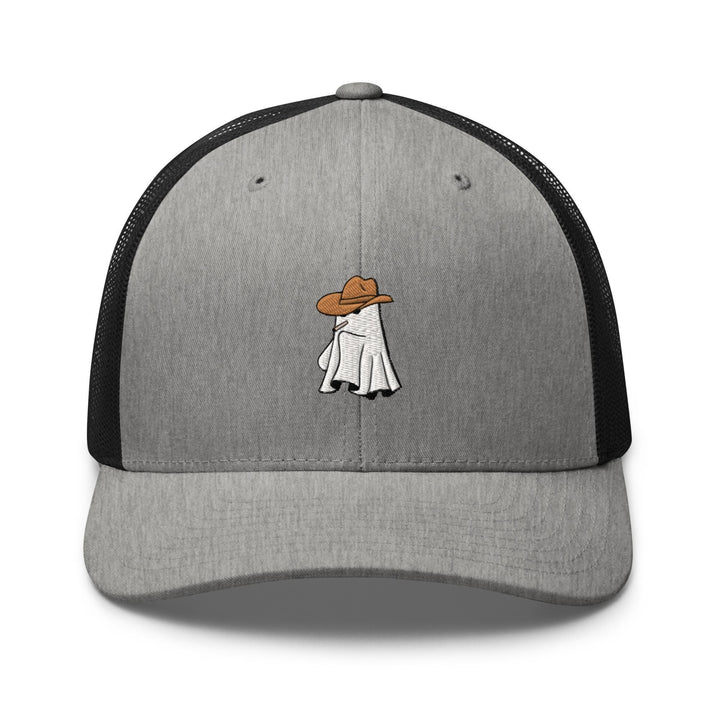 a gray and black hat with a cartoon character on it