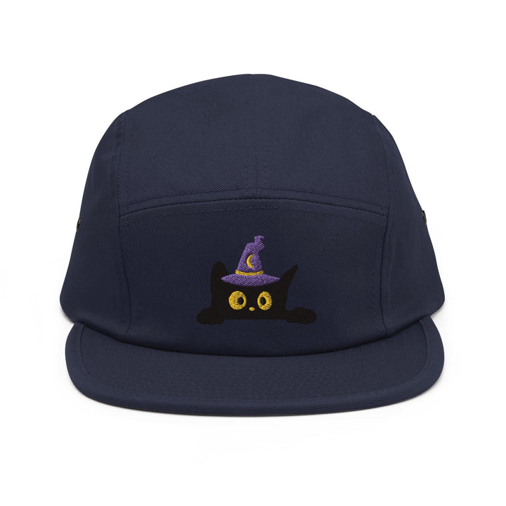 Halloween Witch Cat 5 Panel Camper Cap