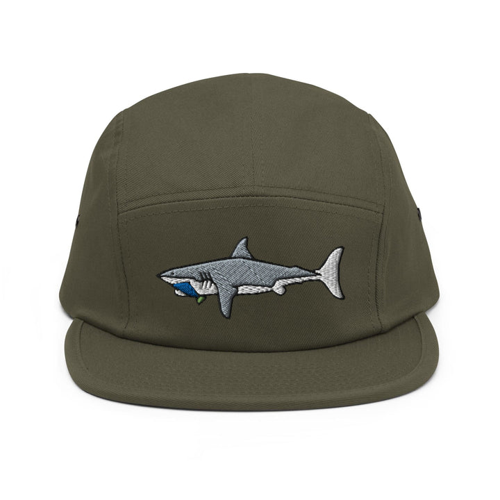 Great White Shark 5 Panel Camper Cap