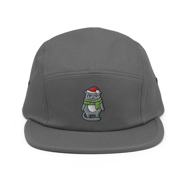 Grumpy Cat Christmas Time 5 Panel Camper Cap