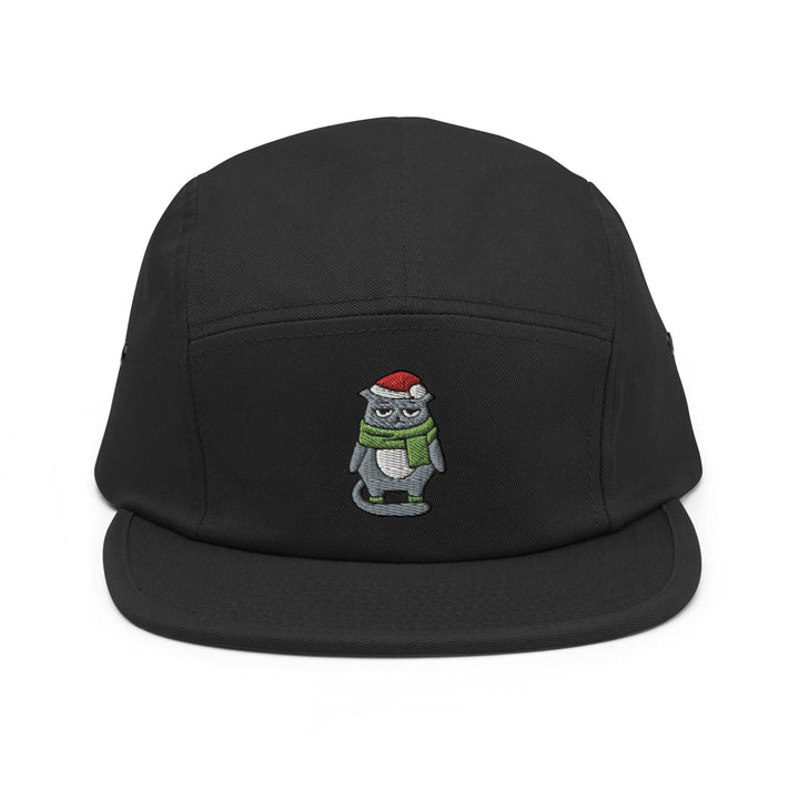 Grumpy Cat Christmas Time 5 Panel Camper Cap