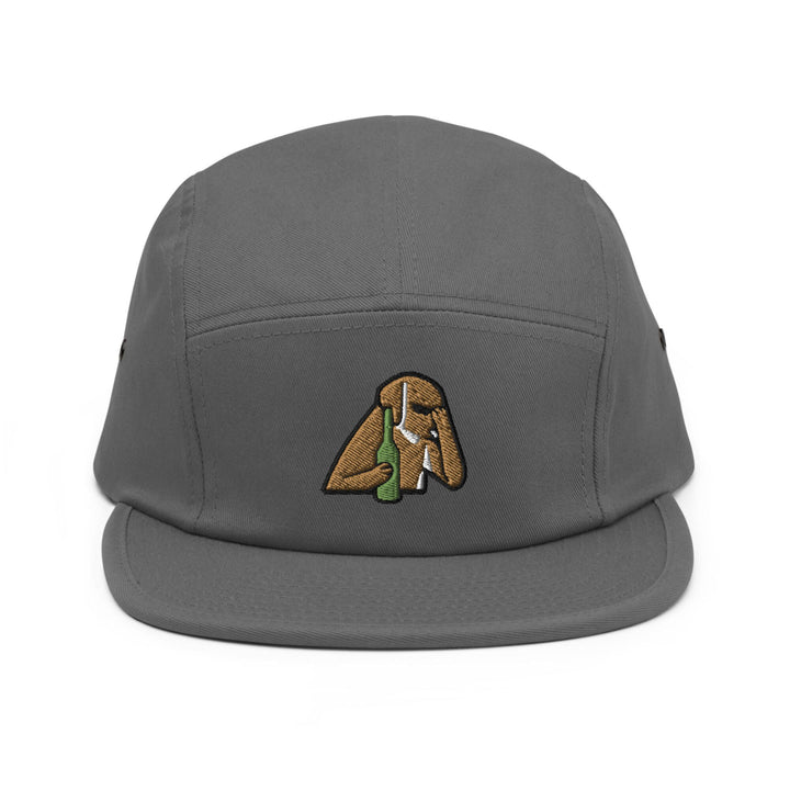 Regretful Hangover Dog 5 Panel Camper Cap