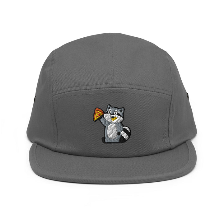 Pizza Raccoon 5 Panel Camper Cap