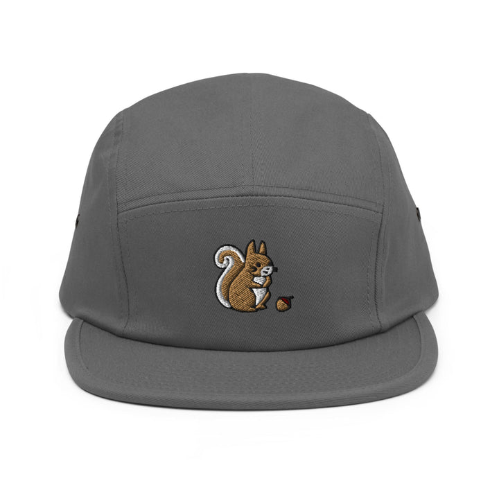 Squirrel with Precious Acorn 5 Panel Camper Cap