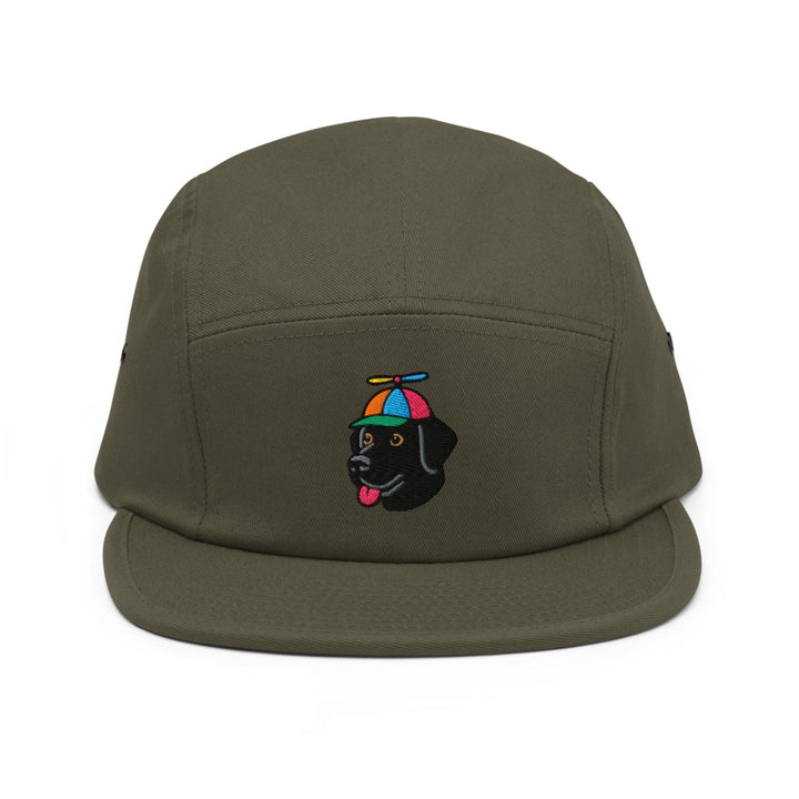 Propeller Hat Black Labrador 5 Panel Camper Cap