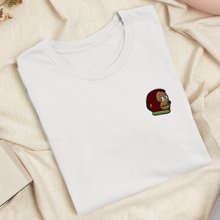 Awkward Side Eye Monkey Embroidered T-shirt