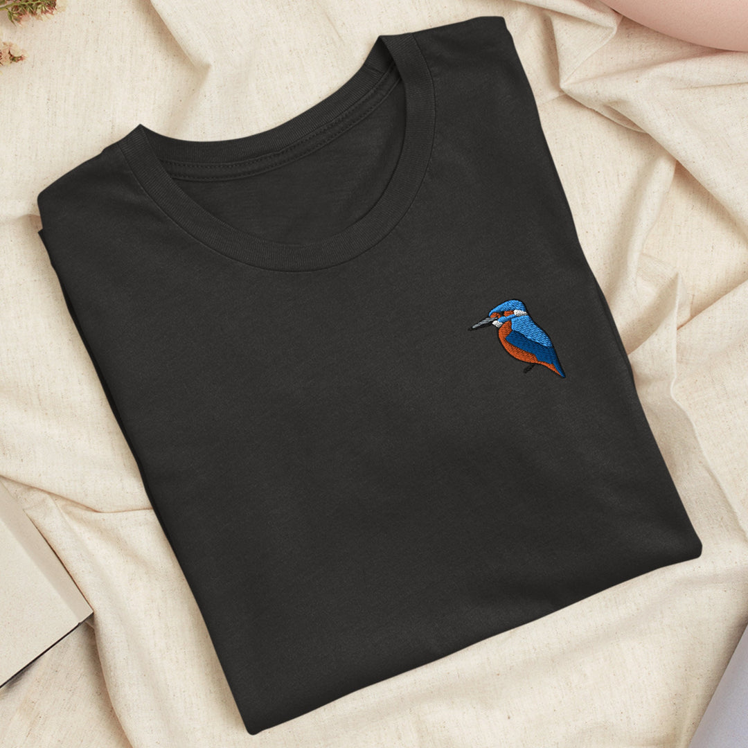 Kingfisher Bird Embroidered T-shirt