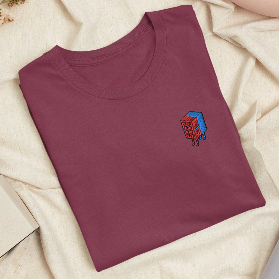 Hugging Toy Blocks Embroidered T-shirt