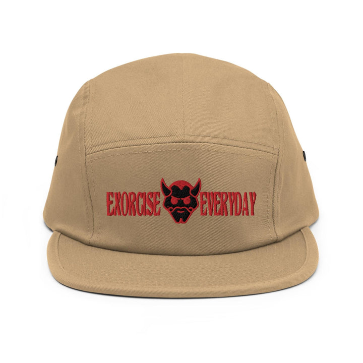 a tan hat with the words exercise everyday on it