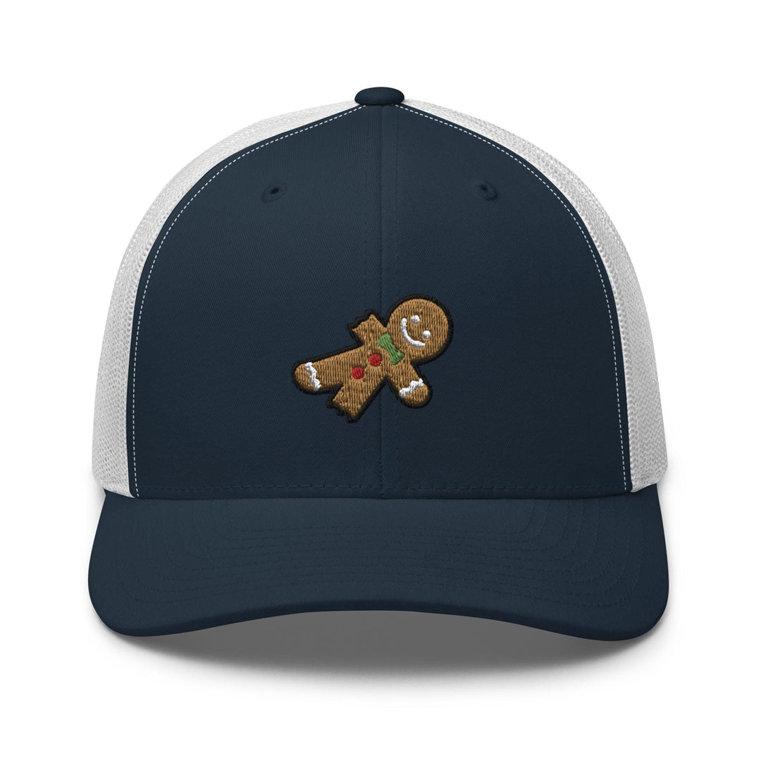 Bitten Gingerbread Man Trucker Cap
