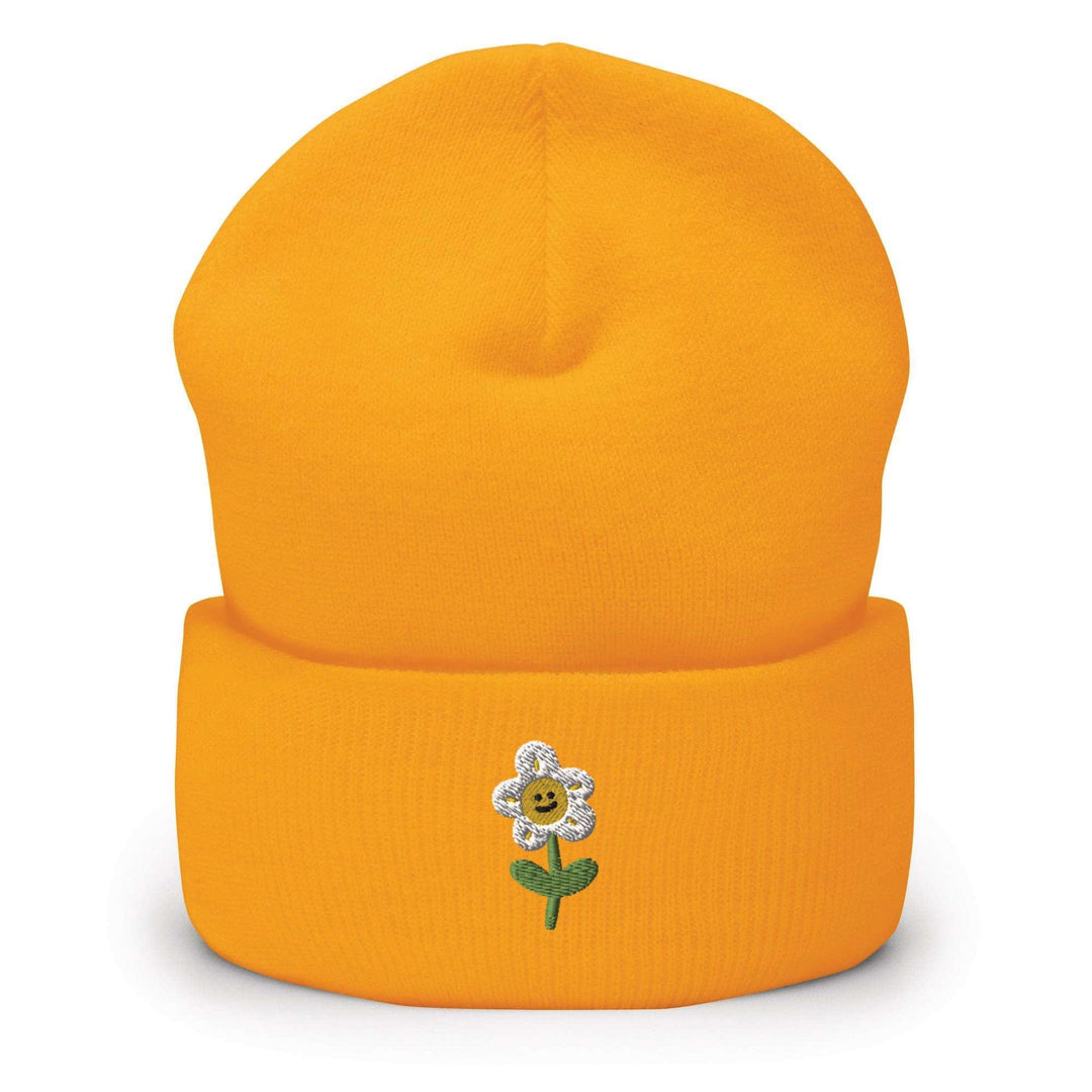 Smiling Daisy Flower Beanie