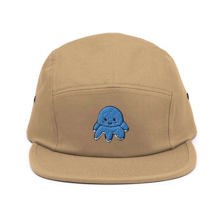 Smiling Plush Octopus 5 Panel Camper Cap