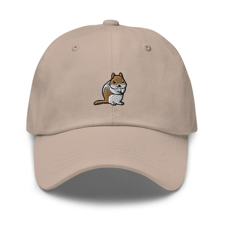 a baseball cap with a cat embroidered on the front
