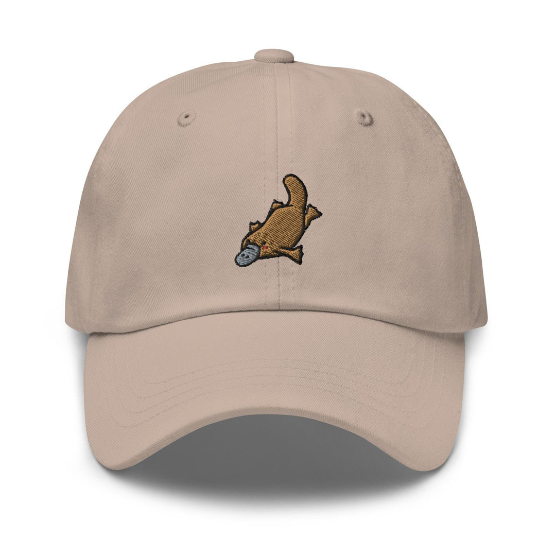 a baseball cap with a dog on it
