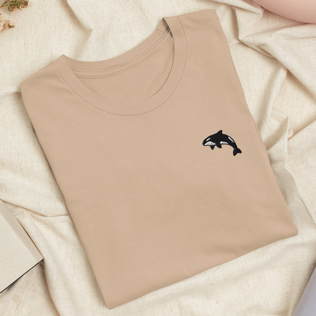 Orca Killer Whale Embroidered T-shirt