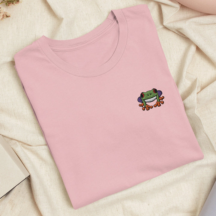 Red Eyed Tree Frog Embroidered T-shirt