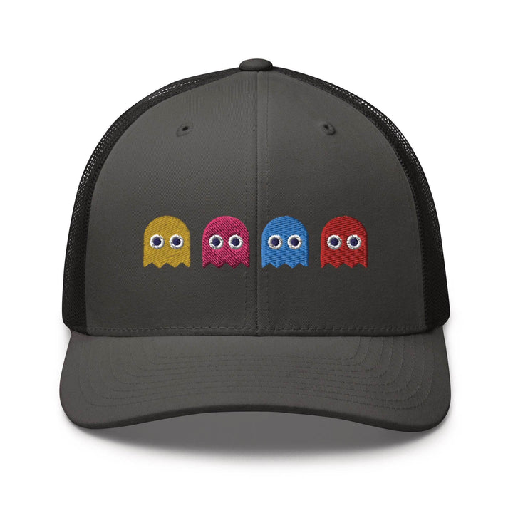 Colorful Retro Arcade Game Ghost Trucker Cap