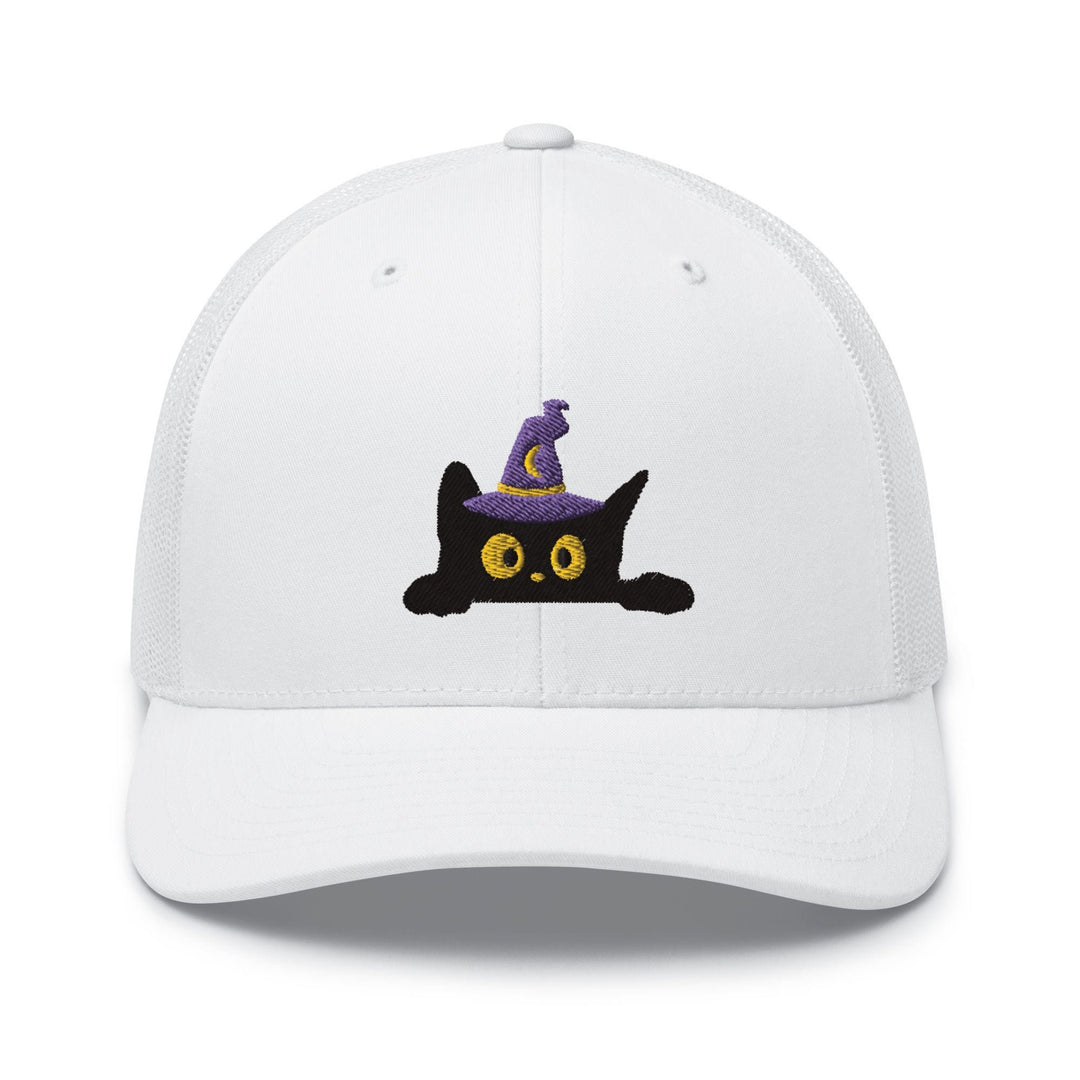 Halloween Witch Cat Trucker Cap