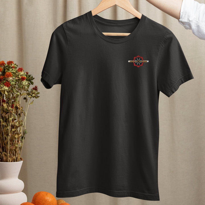 Old Piston Engine Propeller Aircraft Embroidered T-shirt