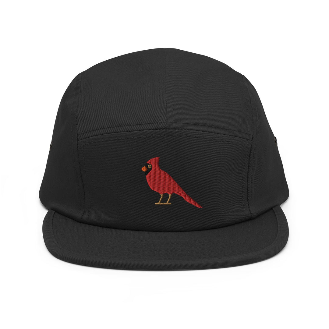Red Cardinal Bird Watcher 5 Panel Camper Cap