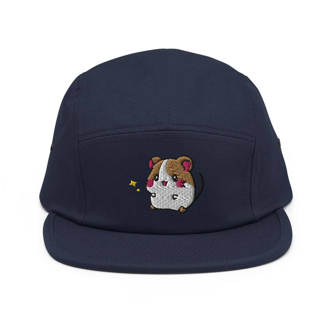 a cap with a dog embroidered on it