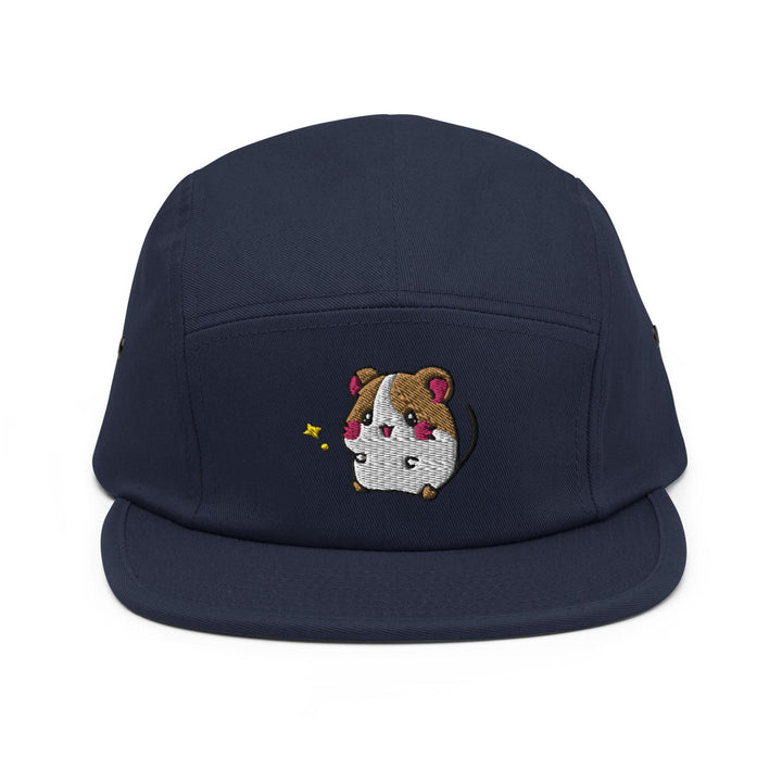 a cap with a dog embroidered on it