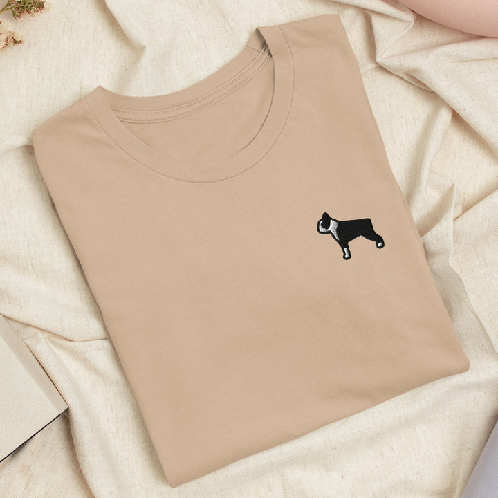 Boston Terrier Embroidered T-shirt
