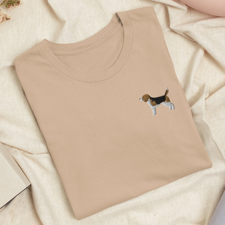English Beagle Embroidered T-shirt