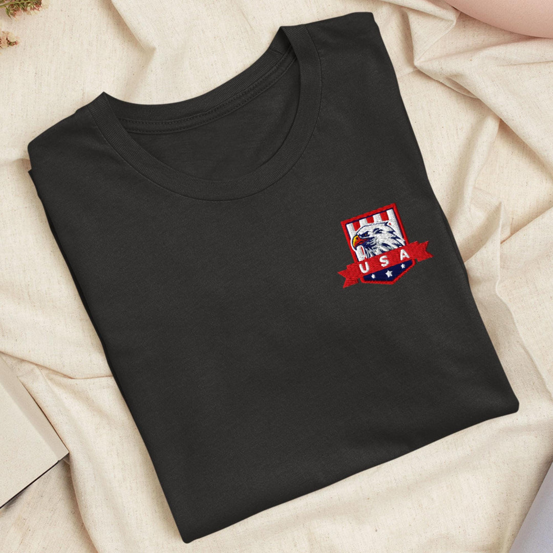 a black shirt with a picture of a dog on it