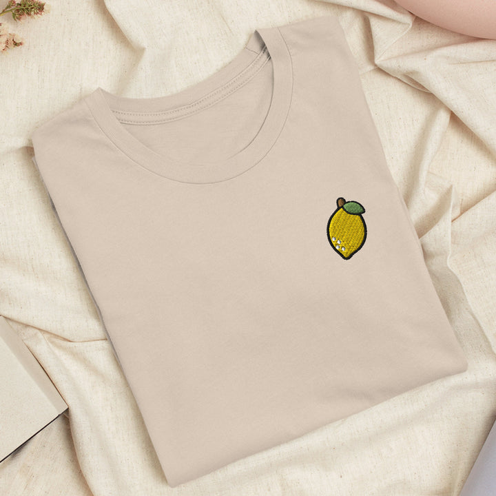 Yellow Lemon Embroidered T-shirt