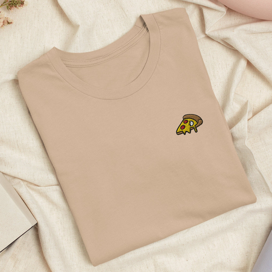 a t - shirt with a picture of a pizza on it