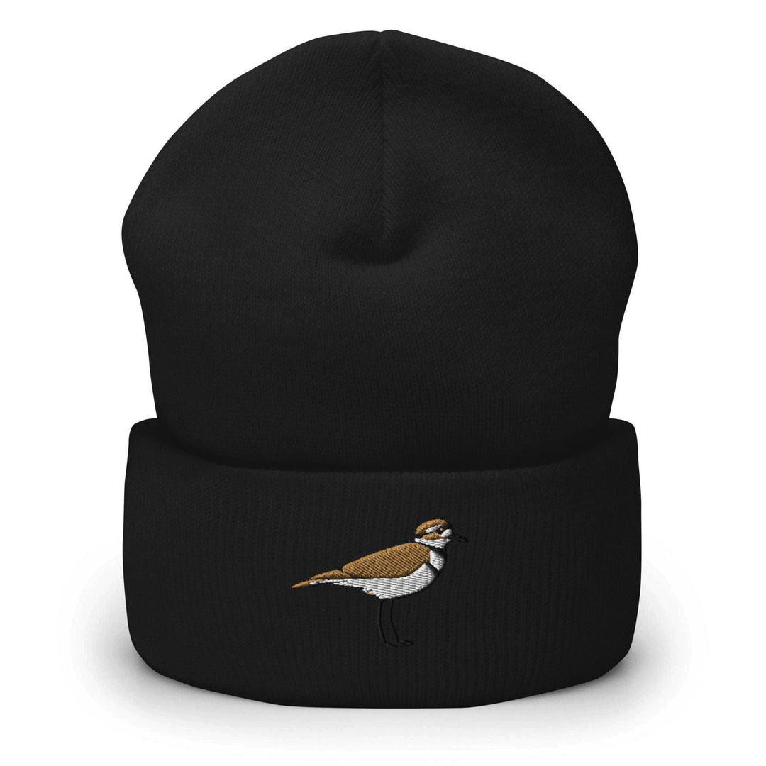 a black hat with a bird embroidered on it