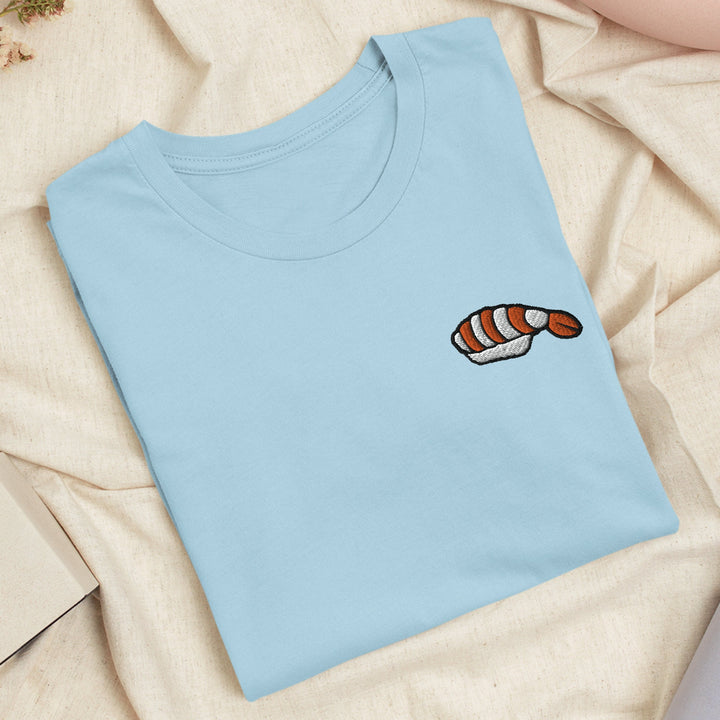 Ebi Nigiri Shrimp Sushi Embroidered T-shirt