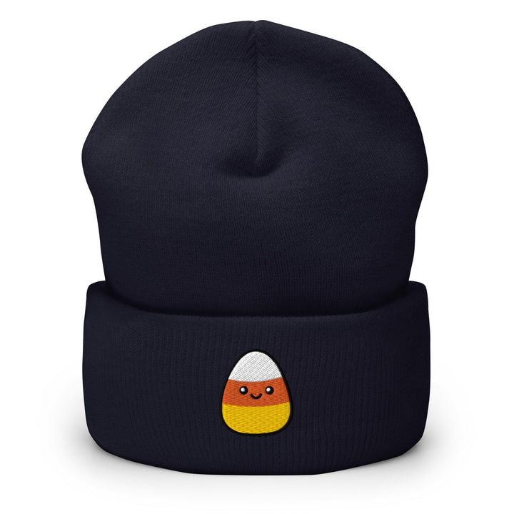 a beanie with a face on it