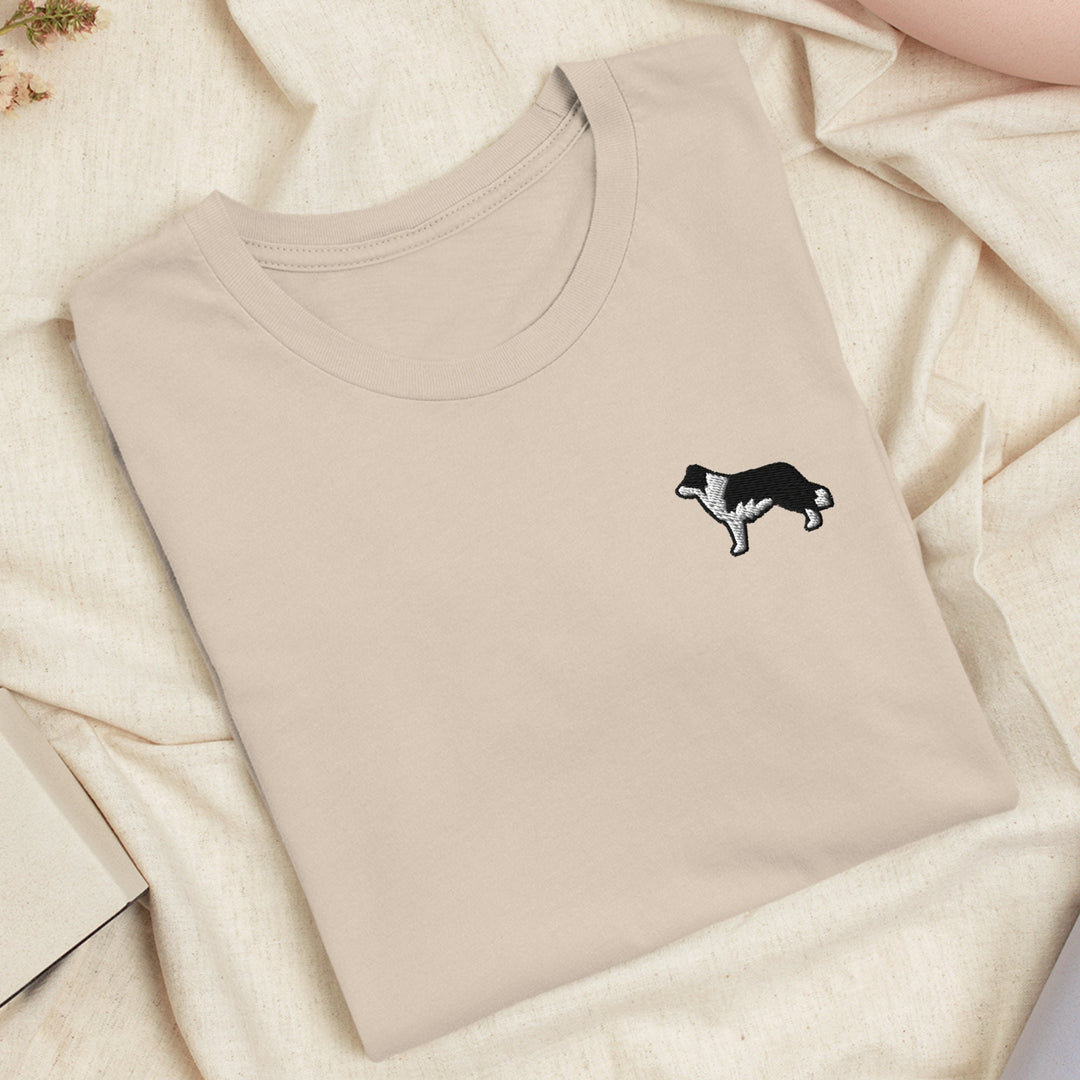 Border Collie Embroidered T-shirt