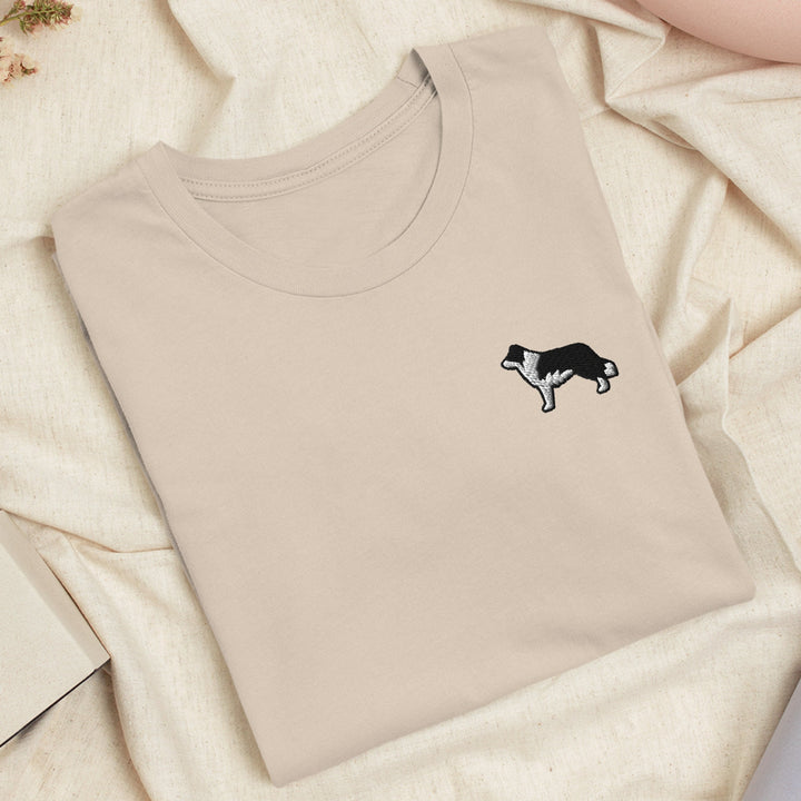 Border Collie Embroidered T-shirt