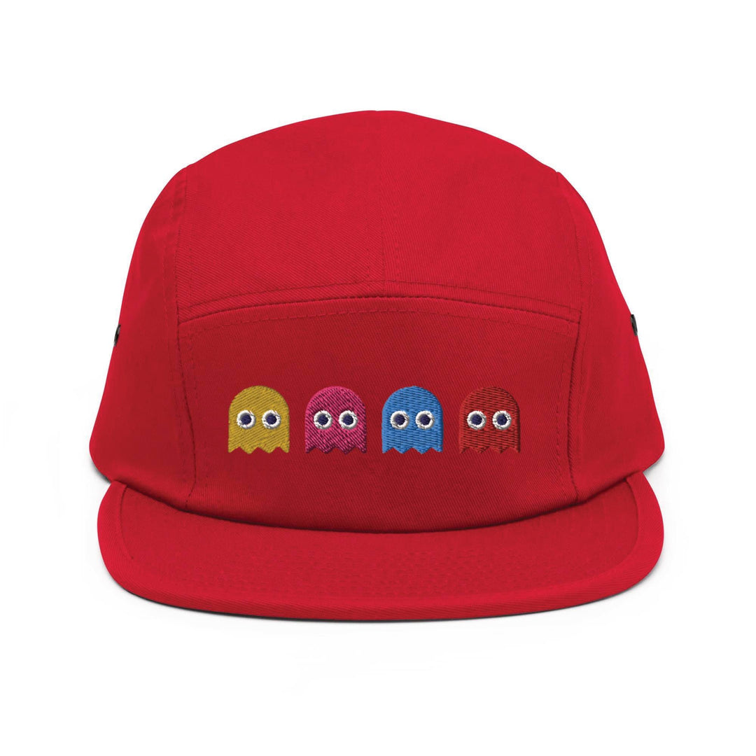 Colorful Retro Arcade Game Ghost 5 Panel Camper Cap