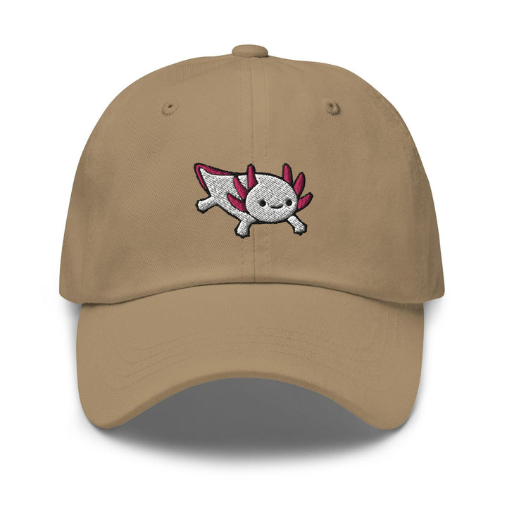 a tan hat with a cartoon character on it