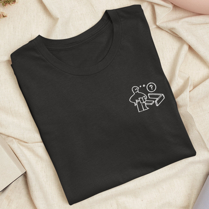 Confused IKEA Man Embroidered T-shirt