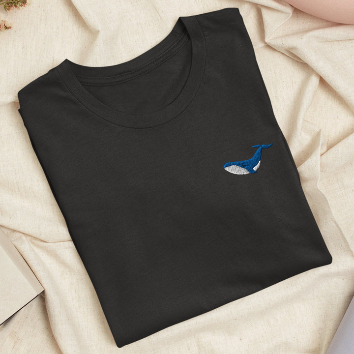 Blue Whale Embroidered T-shirt