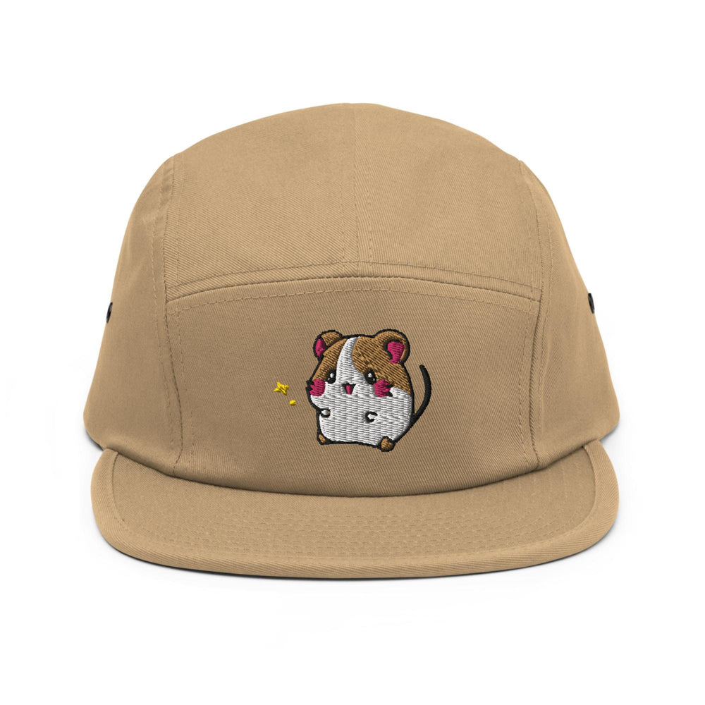 a cap with a dog embroidered on it