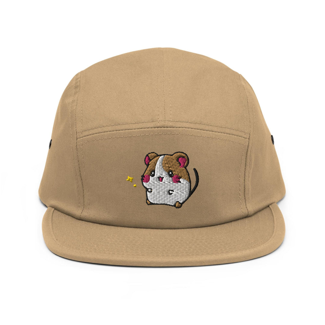 a cap with a dog embroidered on it