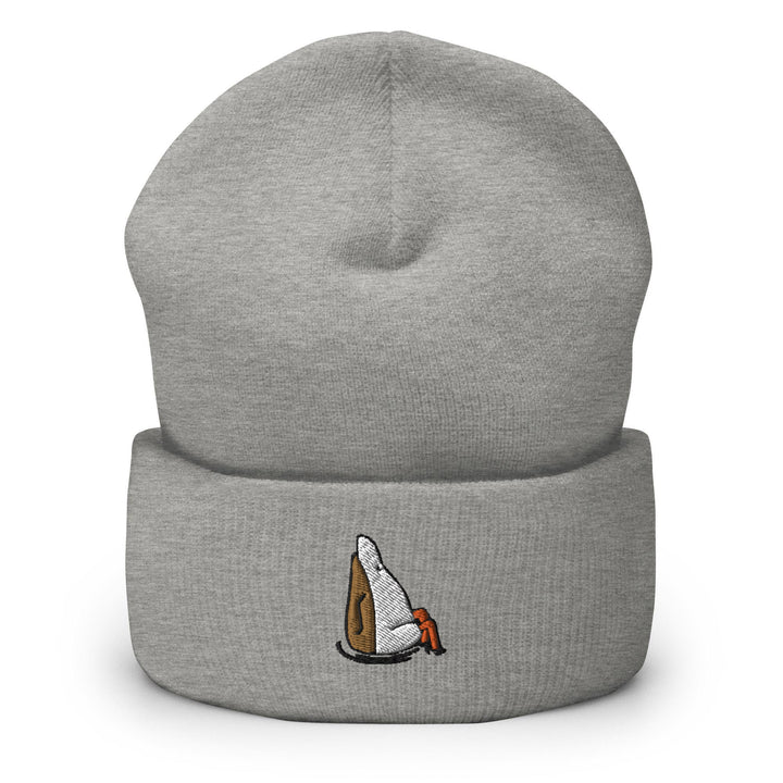 a beanie with a picture of a dog on it