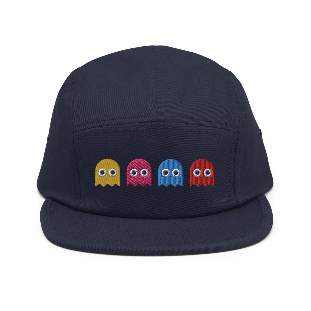 Colorful Retro Arcade Game Ghost 5 Panel Camper Cap