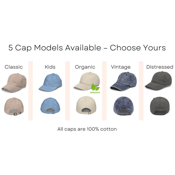 five cap models available choose your colors