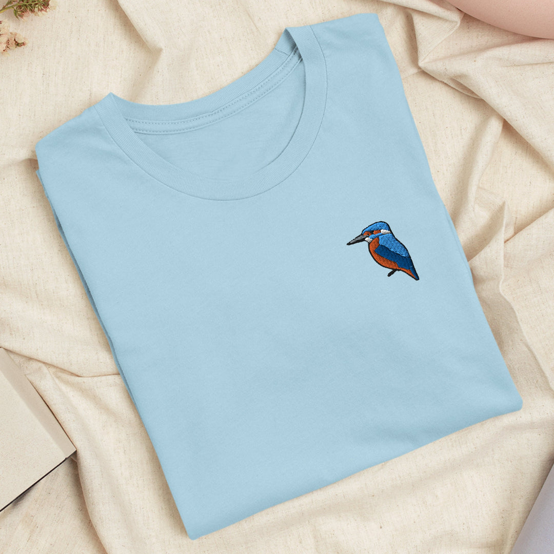 Kingfisher Bird Embroidered T-shirt