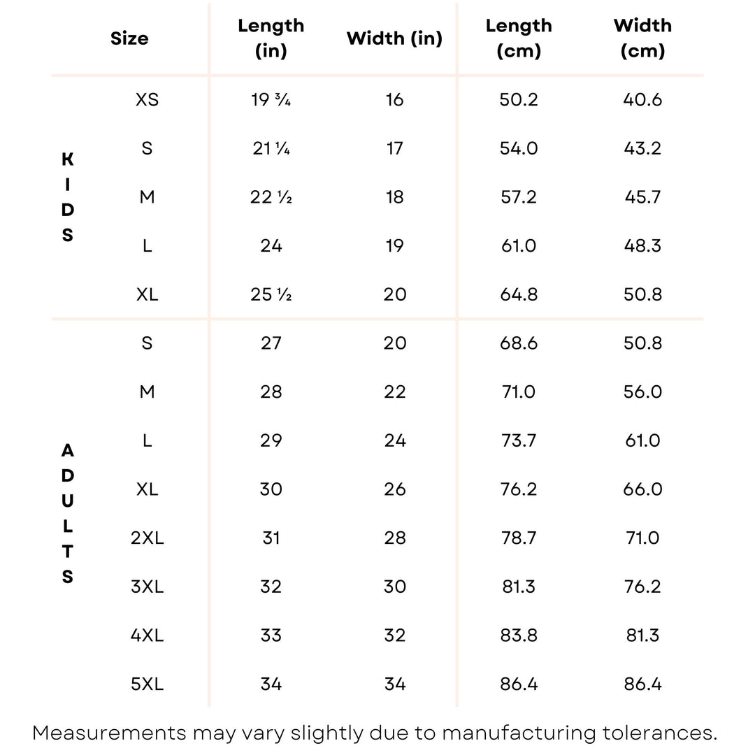 a table with measurements for different sizes of shoes