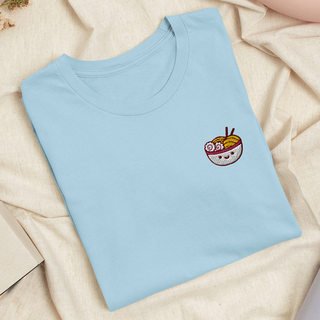 Cute Ramen Embroidered T-shirt