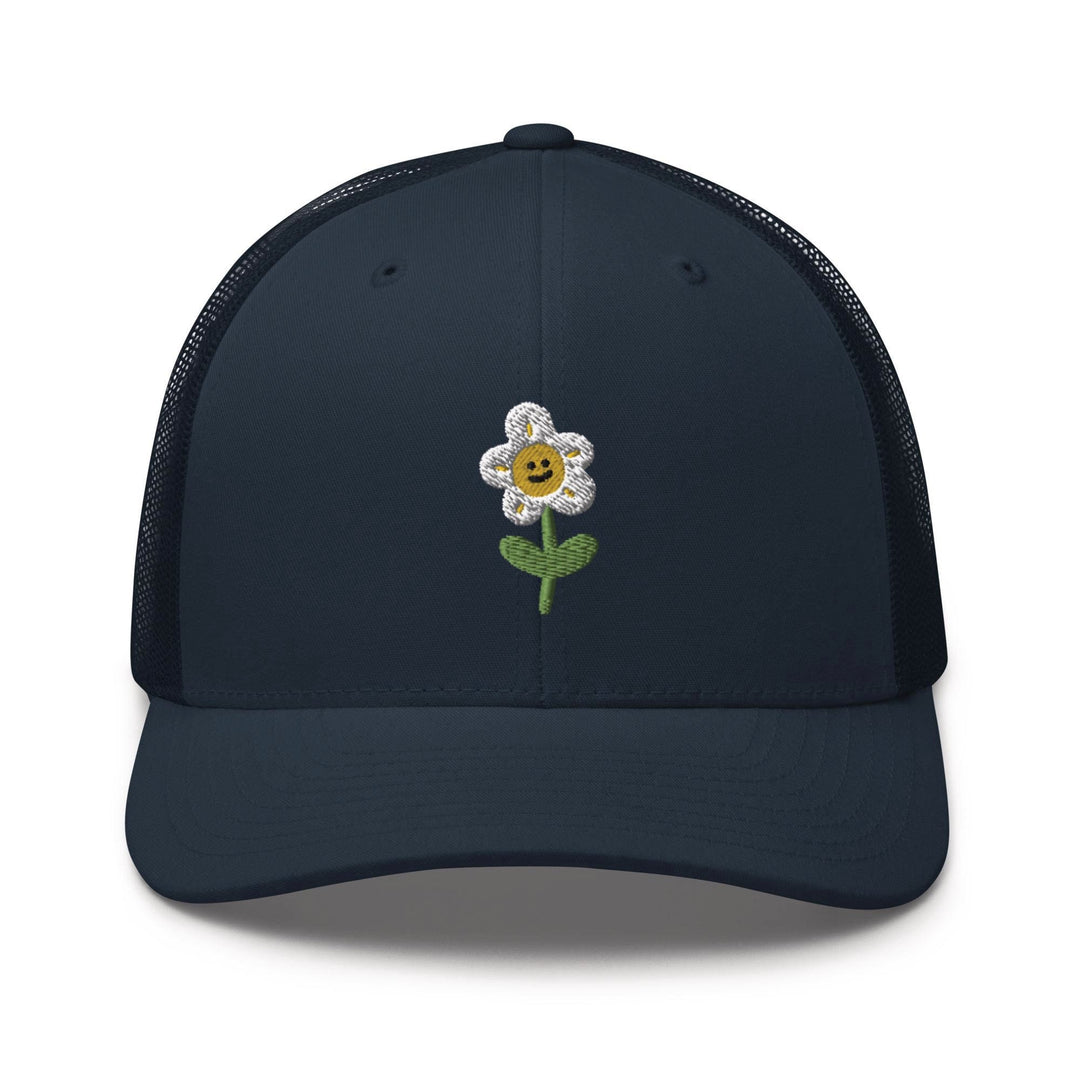 Smiling Daisy Flower Trucker Cap