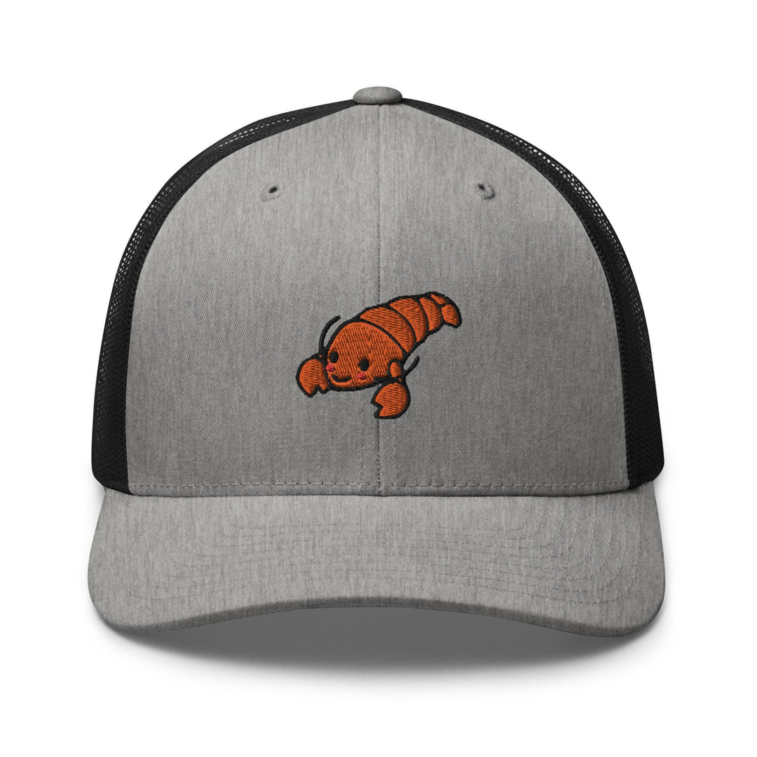 a gray and black hat with a cartoon character on it